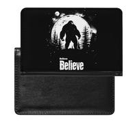 Bigfoot Believe - Custodia per passaporto con scomparto per carte di credito, da viaggio, Stile:, Taglia unica