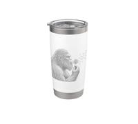 Bigfoot Blowing Wishes Dandelion Vintage Sasquatch Bicchiere termico in acciaio inox doppia parete