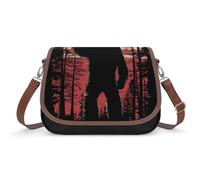 Bigfoot - Borsa a tracolla da donna, con bandiera degli Stati Uniti, alla moda, con tracolla regolabile