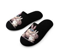 Bigfoot Bunny Easter Day Sasquatch - Pantofole da uomo, morbide, piatte, leggere, antiscivolo, Stile:, 47-48_(13-14)