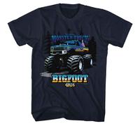 Bigfoot - Camion E Alberi - American Classici - Solido Blu Adulto Manica Corta T