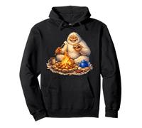 Bigfoot Campfire Marshmallow Smores Funny Camp Felpa con Cappuccio