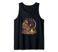 Bigfoot Camping Avventura sotto la luna stelle notte Canotta