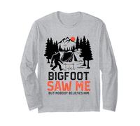 Bigfoot Camping Funny Bigfoot Saw Me But Nobody Believes Him Maglia a Manica