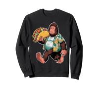 Bigfoot Carrying Taco - Funny Cinco de Mayo Sasquatch Tee Felpa