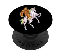 Bigfoot cavalcando l'unicorno Yeti Sasquatch Believe Cryptid PopSockets PopGrip Adesivo