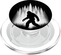 Bigfoot che cammina nella foresta bianca sotto le stelle della sera PopSockets PopGrip per MagSafe