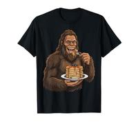 Bigfoot Che Mangia Pancake Maglietta