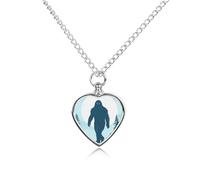 Bigfoot Collana con ciondolo a forma di cuore per ceneri di animali domestici per la cremazione
