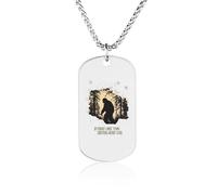 Bigfoot - Collana con ciondolo a forma di piastrina con scritta "If They Ask You Never Saw Me", per uomo e donna, gioiello commemorativo in acciaio inox
