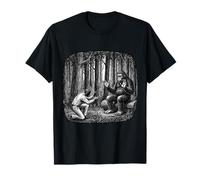 Bigfoot Comunicare con l'Uomo Natura Vintage Art Maglietta