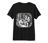 Bigfoot Comunicare con l'Uomo Natura Vintage Art Maglietta Premium