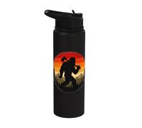 Bigfoot Con Axe Mountain Forest Sasquatch Stainless Steel Insulated Water Bottle