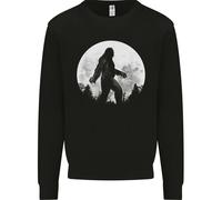 Bigfoot Con Uno Sfondo Di Luna Uomo Felpa Maglione