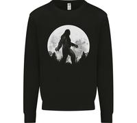 Bigfoot Con Uno Sfondo Di Luna Uomo Felpa Maglione