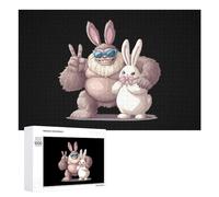 Bigfoot Coniglietto Pasqua Giorno Sasquatch Puzzle per Adulti Famiglia Attività Giochi Home Decor Puzzle 1000 PCS