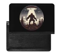 Bigfoot - Custodia per passaporto con rapimento alieno, per uomo e donna, in pelle PU, portafoglio da viaggio