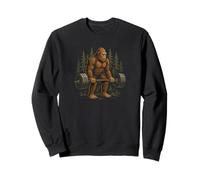 Bigfoot - Divertente design da palestra per sollevamento pesi nella foresta Felpa