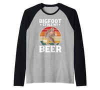 Bigfoot divertente mi ha rubato la birra Maglia con Maniche Raglan