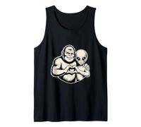 Bigfoot e Alien Amicizia Paranormale Amore Sasquatch UFO Canotta