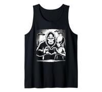 Bigfoot E Alien Love Hand Sign Sasquatch UFO Paranormal Canotta