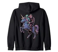 Bigfoot E Alien Rides Unicorn Area 51 Felpa con Cappuccio