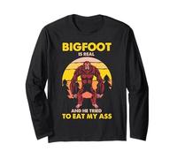 Bigfoot è Un Vero e Proprio Divertente Incontro Sasquatch Humor Design Maglia a Manica