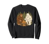 Bigfoot e Yeti Cucinare Pesce Pesca da falò Felpa
