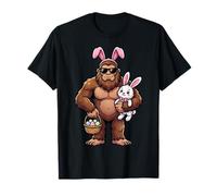 Bigfoot Easter Bunny Ears Sunglasses Hiding Champion Egg Hun Maglietta