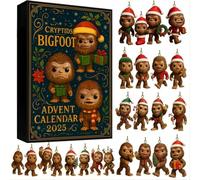 Bigfoot Edition Calendario dell'avvento 2025, 24 giorni di sorpresa per il conto alla rovescia, calendario dell'avvento Bigfoot, divertente regalo di Natale per amici e familiari