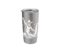 Bigfoot Equitazione Loch Ness Mostro Cowboy Creature Cryptid Bicchiere termico in acciaio inox doppia parete