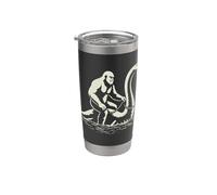 Bigfoot Equitazione Nessie Loch Ness Mostro Sasquatch Cryptid Bicchiere termico in acciaio inox doppia parete
