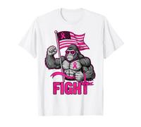 Bigfoot Fighting Cancer Sasquatch - Nastro Rosa Maglietta