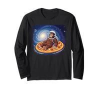 Bigfoot Galaxy Pizza Sasquatch Space Adventure Food Lover Maglia a Manica