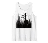 Bigfoot I Saw Him Foresta Silhouette Cryptid Sasquatch Canotta