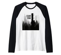 Bigfoot I Saw Him Foresta Silhouette Cryptid Sasquatch Maglia con Maniche Raglan
