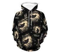 Bigfoot If They Ask You Never Saw Me Felpa con cappuccio unisex felpa con cappuccio a maniche lunghe con tasca, Stile:, 5XL
