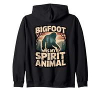 Bigfoot Is My Spirit, motivo animali con foresta e natura Felpa con Cappuccio