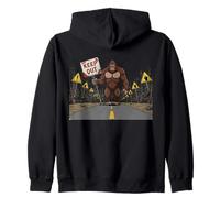 Bigfoot Keep out - Divertente criptide Che avverte Il Mostro della Foresta Felpa con Cappuccio