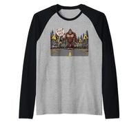 Bigfoot Keep out - Divertente criptide Che avverte Il Mostro della Foresta Maglia con Maniche Raglan