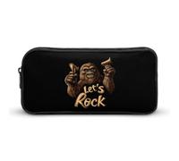 Bigfoot Let's Rock, astuccio per penne e matite, ad alta capacità, per articoli di cancelleria, trucchi, cosmetici, organizer per uomini e donne