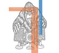 Bigfoot Library Mischief: 68 Playful Zentangle Patterns: Funny Bigfoot Pranks, Library Chaos, and Whimsical Scenes to Color