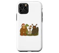 Bigfoot Loch Ness Monster Mothman Alien Cryptid Christmas Custodia per iPhone 11 Pro