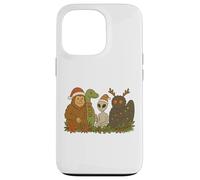 Bigfoot Loch Ness Monster Mothman Alien Cryptid Christmas Custodia per iPhone 13 Pro