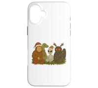 Bigfoot Loch Ness Monster Mothman Alien Cryptid Christmas Custodia per iPhone 16 Plus