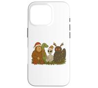 Bigfoot Loch Ness Monster Mothman Alien Cryptid Christmas Custodia per iPhone 16 Pro