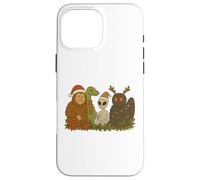 Bigfoot Loch Ness Monster Mothman Alien Cryptid Christmas Custodia per iPhone 16 Pro Max