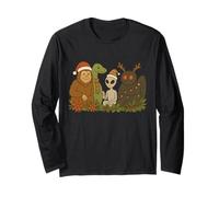 Bigfoot Loch Ness Monster Mothman Alien Cryptid Christmas Maglia a Manica
