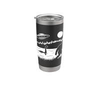Bigfoot Loch Ness Mostro Nessie UFO Foresta Aliena Cryptid Bicchiere termico in acciaio inox doppia parete