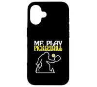 Bigfoot Lover Sasquatch Yeti Funny Me Gioca a Pickleball Custodia per iPhone 16